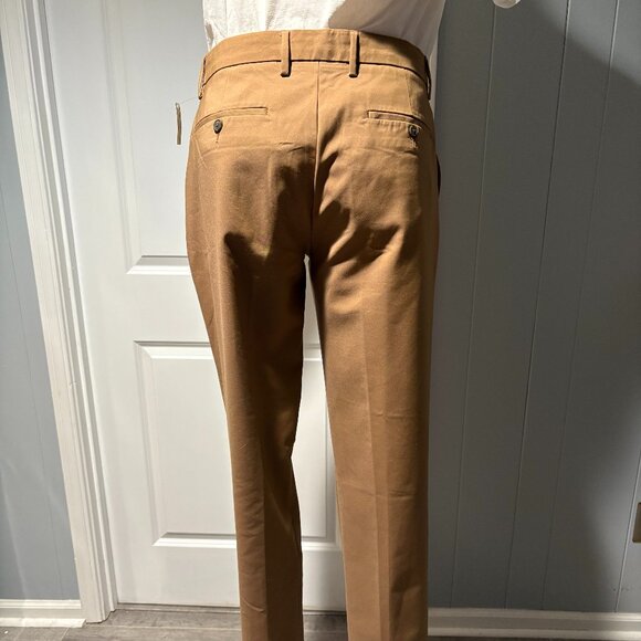 Good Threads Men's Slim Fit Dress Stretch Performance Pants Size 36W 33L. Tan - Picture 3 of 8